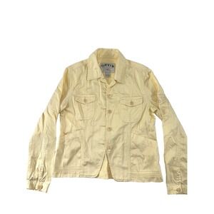 Orvis Womens Spring‎ Yellow Button up Jacket 100% Cotton Size 9